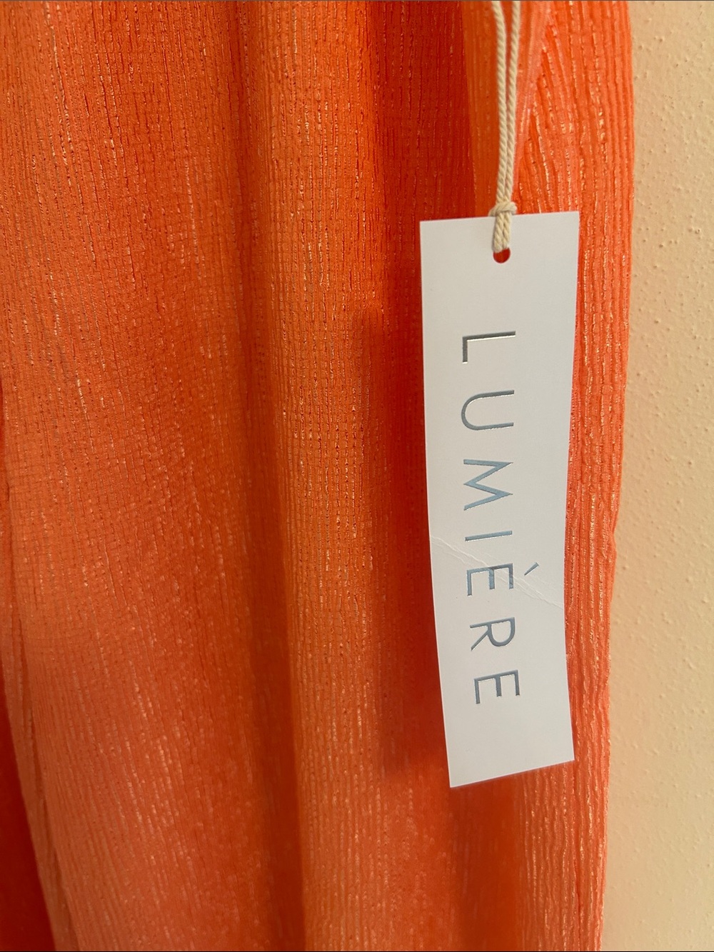 Lumière Bright Orange Wide-Leg Pants - Picture 2 of 10
